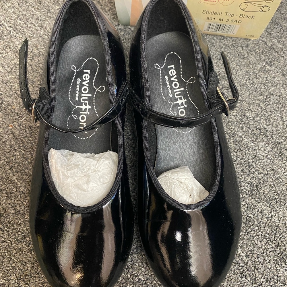 Revolution Kids Shiny Black Dress Shoes
